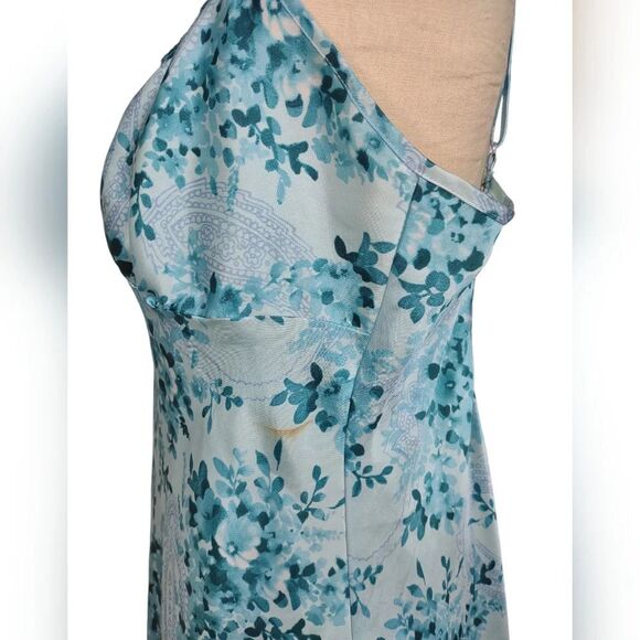 Secret Treasures Nightgown Teddy Slip Floral Blue and White Large - Picture 5 of 12